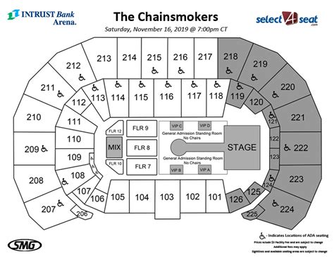 Seating Charts | Events & Tickets | INTRUST Bank Arena