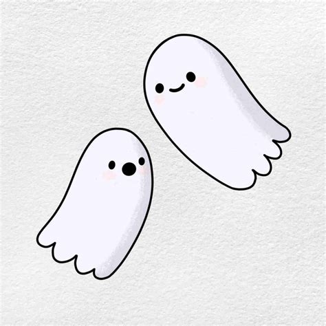 Easy Ghost Drawing - HelloArtsy