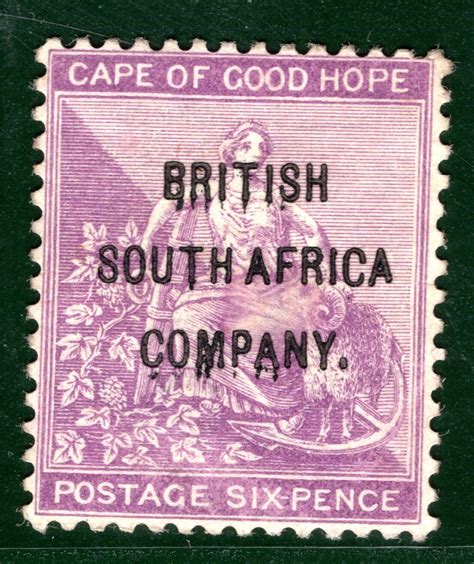 Rhodesia Bsaco Qv Sg D Overprint Partially Doubled Mint