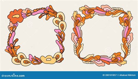 Hippie Flower Border And Frame Place For Text For Sale Banner