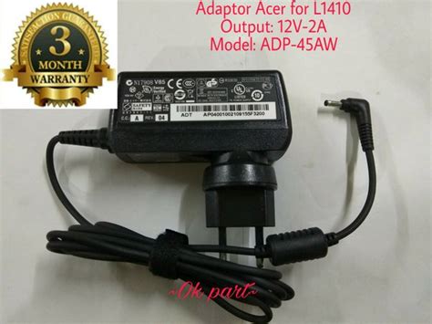 Jual Adaptor Charger Laptop Original Acer One L Series V A Di