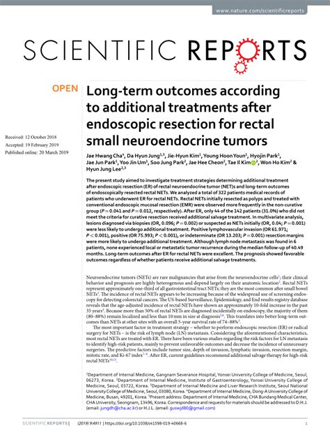 Pdf Long Term Outcomes According To Additional Treatments After