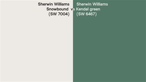 Sherwin Williams Snowbound Vs Kendal Green Side By Side Comparison