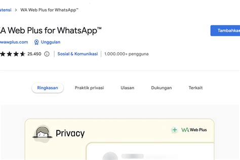 blur whatsapp  kerja menggunakan wa web extention