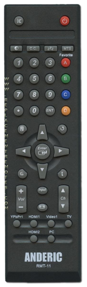 Anderic Rmt Westinghouse Tv Remote Control Dan S Electronics Blog