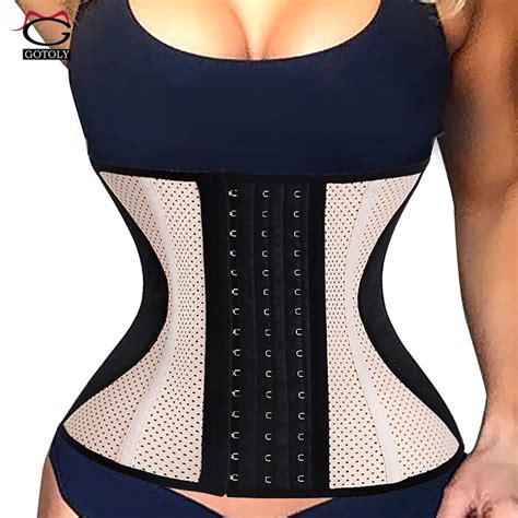 Gotoly Plus Size Latex Waist Trainer Belt Hot Body Shaper Waist Cincher