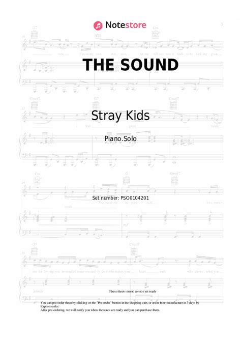 The Sound Piano Sheet Music Stray Kids In Note Pianosolo