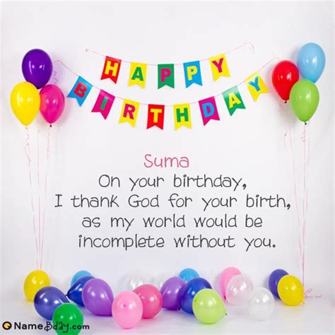 Happy Birthday Suma Images Of Cakes Cards Wishes