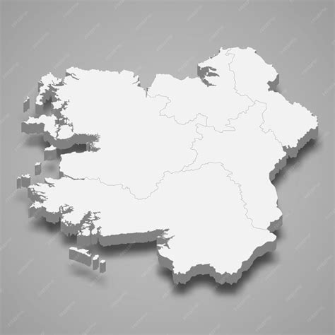 Premium Vector 3d Isometric Map Of Connacht Is A Province Of Ireland