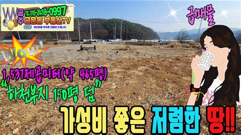 공주금은동부동산tv 661번충남 공주시 신풍면 대룡리1537제곱미터약465평하천부지 150평을 덤으로 도로옆