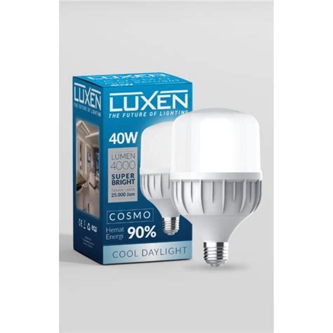 Jual Luxen Cosmo Lampu Bohlam Led Bulb W Watt Putih K Cool