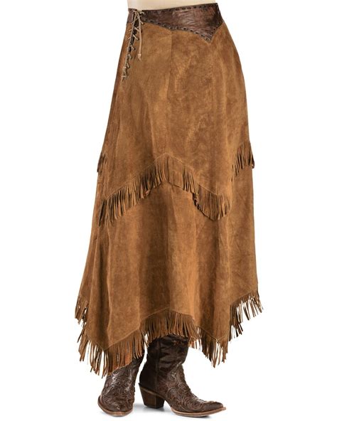 Kobler Leather Women S Nancy Leather Fringe Skirt Suede Fringe Skirt