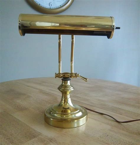 Vintage Brass Library Desk Lamp