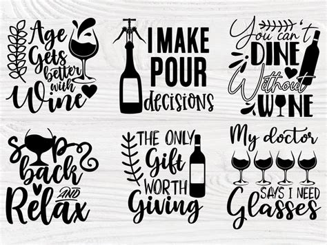 Drinking SVG Bundle Wine Svg Wine Quotes Shirt - Etsy