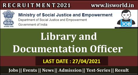 Recruitment For Library And Documentation Officer Ldo In Ministry Of