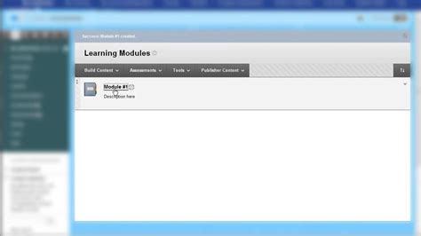 Blackboard Learn Create And Build Learning Modules Tool Youtube