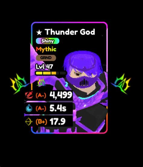 Almighty Shiny Mythic Thunder EVO L Roblox Anime Defenders