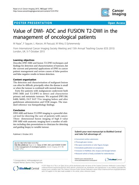 Pdf Value Of Dwi Adc And Fusion T Dwi In The Management Of