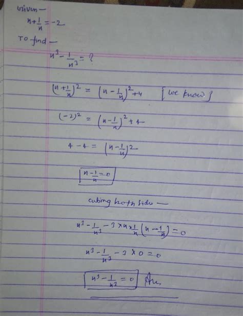 If Tex X Frac 1 X 2 Tex Then Find The Value Of Tex X 3