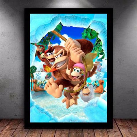 Quadro Decorativo Donkey Kong Tropical Freeze Nintendo Elo