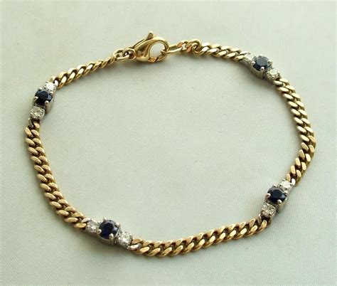 Gouden Armband Met Saffier En Briljanten Bol