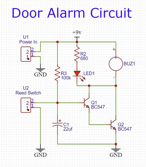 Home Security Alarm Circuit Diagram