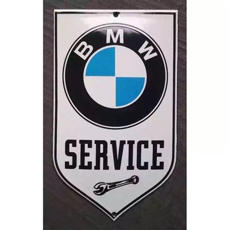 mini plaque emaillée BMW service tole email deco garage