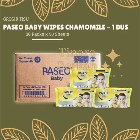 Jual Tissue Paseo Baby Wipes Wet Chamomile Sheet Tisu Basah Bayi