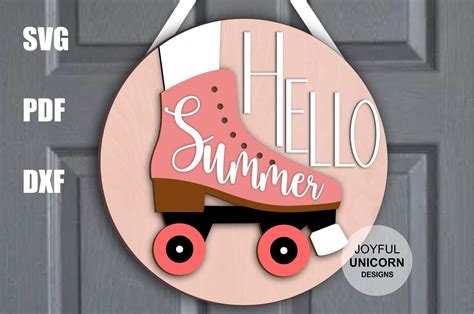 Hello Summer Welcome Sign Svg Cut File Graphic By Joyfulunicorn