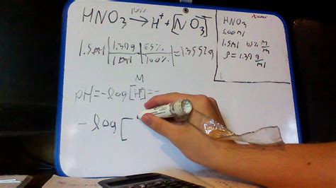 Calculo Del Ph De Una Soluci N De Cido N Trico Dado El