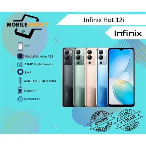 Infinix Hot 12i NTC 1 Year Official Warranty Shopee Philippines