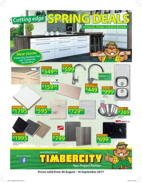 Timbercity Cutting Edge Spring Deals 30 Aug 16 Sep 2017 — M