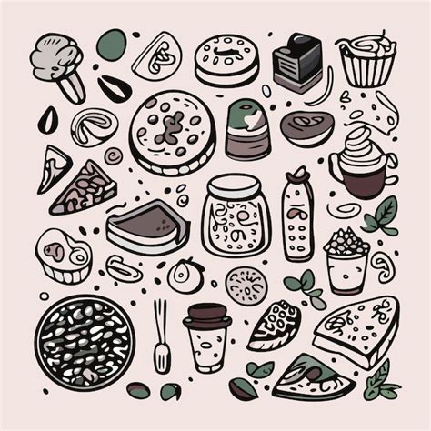 Premium Vector Hand Drawn Food Elements Illustrations