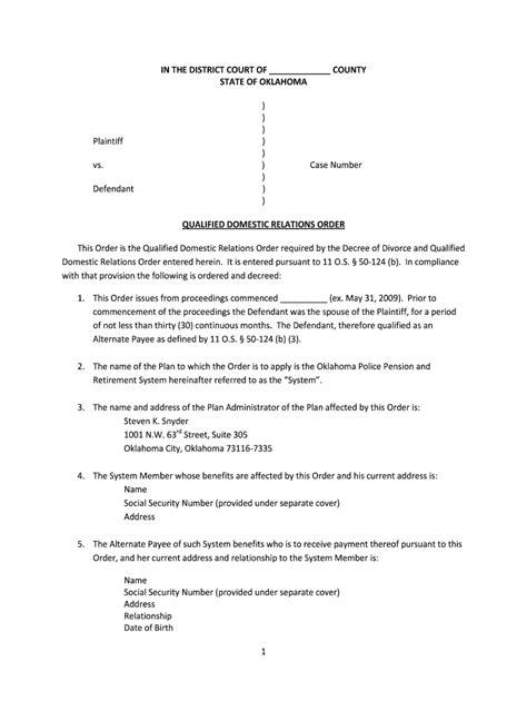 Qualified Domestic Relations Order Fill Out And Sign Online Dochub