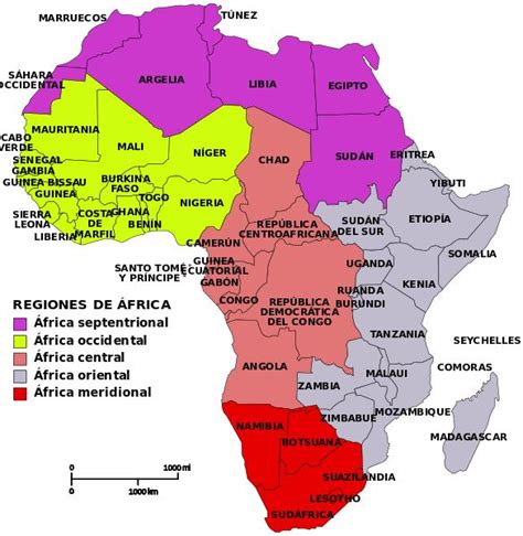 Map Of African Regions Mapa Politico De Africa Frica Mapa Politico