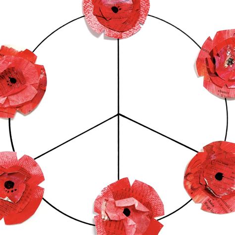 Poppy Craft for Kids Using Paint and Paper - Oh Creative Day