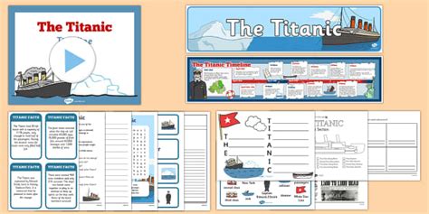 The Sinking Of The Titanic Anniversary Ks Resource Pack