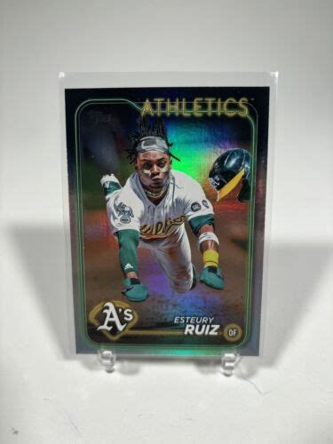 Esteury Ruiz 2024 Topps Series 1 RAINBOW FOIL Parallel 21 Oakland