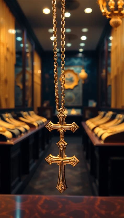 Gold Chain With Cross Image Free Ai Generator Makepix