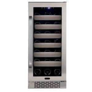 Whynter Elite 17 Bottle Seamless Stainless Steel Door Dual Zone Built