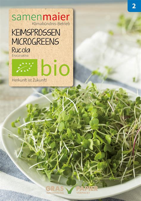 Keimsprossen Rucola Bio Keimsprossen Von Samen Maier Samenhaus