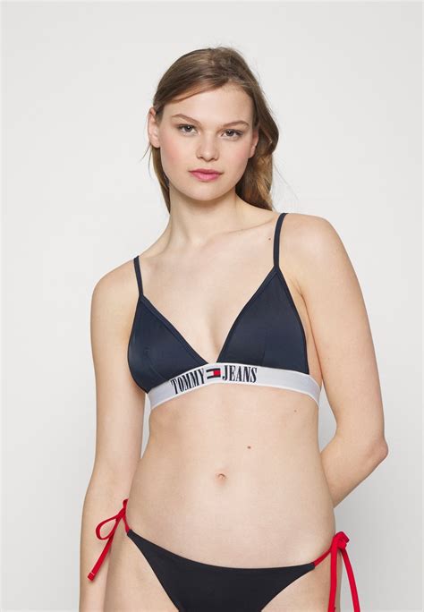 Tommy Jeans Triangle Top De Bikini Twilight Navy Azul Marino