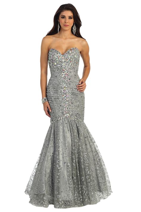 Strapless Sweetheart Form Fitting Sequins Mermaid Bottom Homecoming