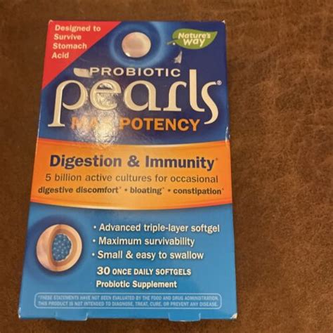 Natures Way Probiotic Pearls Digestion And Immunity Max Potency 30 Softgel 08 2024 Ebay