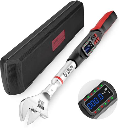 Vanpo Adjustable Digital Torque Wrench Ft Lb N M Mm