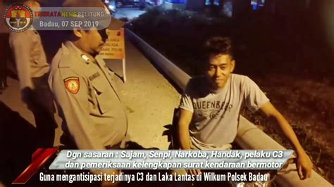 Ops Rutin Cipkon KKYD Polsek Badau Polres Belitung YouTube