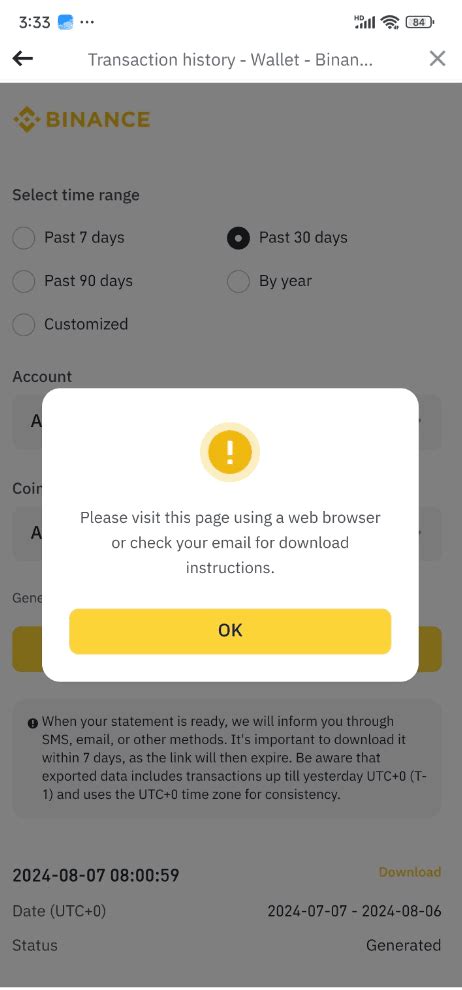 How To Generate Transaction History On Binance Australia Binance Support