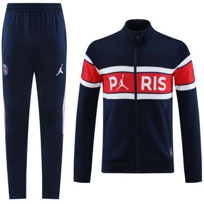 PSG 23 24 Tracksuit Dark Blue Red SoccerArmor