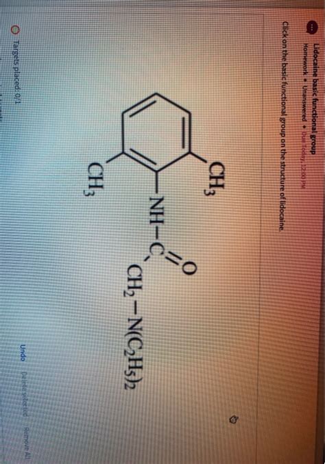 Solved Lidocaine Basic Functional Group Homework Unanswered Chegg