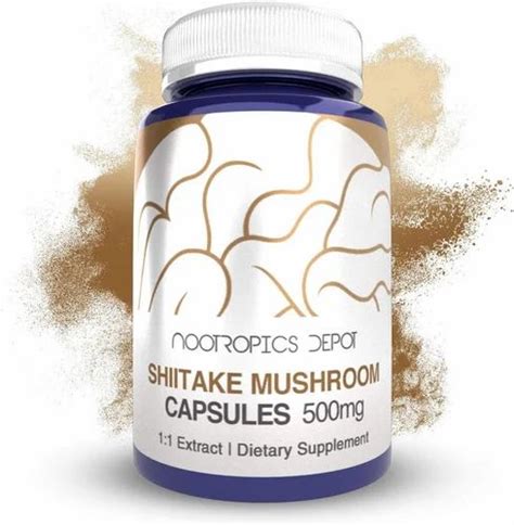 Nootropics Depot Shiitake Mushroom Capsules Mg Count Whole